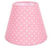 NUOBESTY Simple Light Shade Cloth Lampshade, 16Cm Bottom Opening, Pink Polka Dot Design, Easy to Install Lamp Cover for Table, Floor and Wall Lamps, Suitable for Bedroom and Study