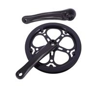 NUOBESTY Single Ring with 52t Teeth 170mm Iron Crank Arm Bike Crankset Easy to Install Single Speed Crankset for Bike Replacement Suitable
