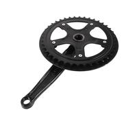 NUOBESTY Single Speed 40t Chainring Crank Set for Bike with Square Taper, Lightweight Iron Material, Includes Chain Guard, for E-bike and Leisure Cycling
