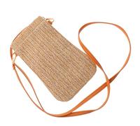 NUOBESTY Small Crossbody Phone Bag for Women with Straw and Pu Material, Not Easy to Tear or Deform, Summer Beach Essentials for Vacation and Casual Use