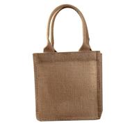NUOBESTY Small Jute Burlap Tote Bag Reusable Burlap Shopping Bag with Handles for Wedding DIY Craft and Everyday Use