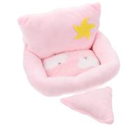 NUOBESTY Small PET Warm Nest Plush Winter Bed for Room Use | Pink Plush Hideout, Safe Sleeping Bed for Spiders and Lizards, Winter Room Comfort