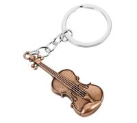 NUOBESTY Small Violin Keyring Retro Guitar Key Ring Made of Lightweight Zinc Alloy, Featuring An Adorable and Intricately Designed Mini Violin Keychain for Music Lovers and Easy to Carry