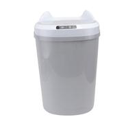 NUOBESTY Smart Induction Trash Can Grey Automatic Sensor Waste Bin with Touch Knock Control Silent Operation for Kitchen Bathroom Living Office