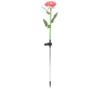 NUOBESTY Solar-Powered Outdoor Rose Garden Lamp, Red LED Lawn Light with Stake, Decorative Solar Landscape Lighting for Patio and Yard