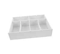NUOBESTY Space-saving Money Divider for Cash and Coin Organizer Box with Multi-compartment Plastic Storage Tray Stylish Desktop Cash Register Drawer Insert for Bills and Receipt