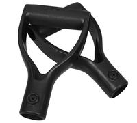 NUOBESTY Spade Handle Replacement 2pcs Black D-Grip Plastic Head, 33mm Inner Diameter, Anti-Slip Easy Replacement for Raking Tool and Home Gardening