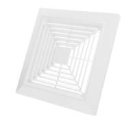 NUOBESTY Square Ceiling Fan Cover Replacement with Springs for Bathroom Exhaust Fans Plastic Air Diffuser Grille for Wall Ceiling Mount Ventilation Easy Maintenance and Humid Condition