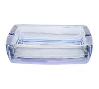 NUOBESTY Square Glass Ashtray Large Capacity Easy Cleaning Minimalist Design Glass Ashtray for Office and Family Gatherings