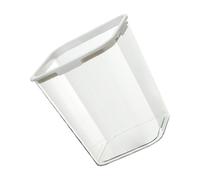 NUOBESTY Square Trash Can with White Press Ring, Large Capacity Pet Waste Bin for Home and Office, Kitchen Rubbish Container, Small Desktop Wastebasket