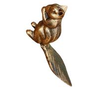 NUOBESTY Squirrel Shape Cast Iron Door Stop, Weighted Wedge Door Holder for Hardwood, Tile and Carpet Floors, for Home and Bar Use