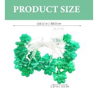 NUOBESTY St Patrick's Day Battery Operated Shamrock String Lights, 3m 20 LED Clover Shape Fairy Lights for Irish Party Decorations and Photo Props