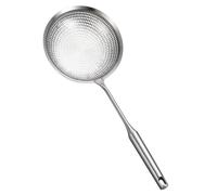 NUOBESTY Stainless Steel Colander Spoon Heat-Resistant Handle Oil Strainer for Frying French Fries Vegetables Meat Wontons Kitchen Cooking Tool