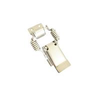 NUOBESTY Stainless Steel Duckbill Buckle Hasp Spring Loaded Metal Lock Catch for Cabinets Equipment Buckle for Toolbox Office Home Studio Durable Multi Purpose Silver Metal Lock