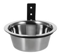 NUOBESTY Stainless Steel Elevated Dog Feeding Bowl with Wall Mounted Design, Bite Resistant and Smooth Surface for Comfortable Pet Feeding, Contemporary Simple Style in Silver