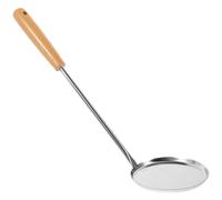 NUOBESTY Stainless Steel Handle Spoon Tool Ergonomic Covered Handle Not Easy to Rust Random Style Simple Texture Chic Kitchen Frying Oil Spoon for Cooking