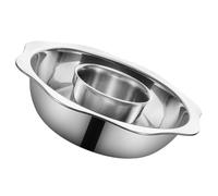 NUOBESTY Stainless Steel Hot Pot Divided Basin Two-Flavor Kitchen Cooking Pot for Home Use