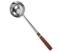 NUOBESTY Stainless Steel Large Ladle Spoon with Ergonomic Long Handle for Home and Commercial Use, Heavy Duty Cooking Utensil, Easy to Clean Frying and Soup Spoon