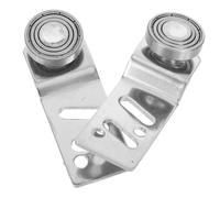 NUOBESTY Stainless Steel Sliding Door Pulley Axle Bearing Guide Wheels for Closet Cupboard Doors Angled Track Mounted Roller with High Load Capacity Smooth Operation and Enhanced Stability
