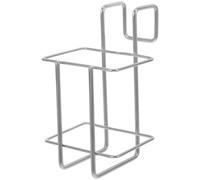 NUOBESTY Stainless Steel Wall Mounted Bottle Hanging Rack with Hook Design | Inner Diameter 8.5x6cm, Silver Polished Finish, for Shampoo and Toothbrush Cups