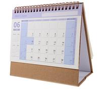 NUOBESTY Standing Desktop Calendar 2024 Sturdy Binding Gold-stamped Notepad Thick Card Stock for Organising Meetings Notes Appointments Sleek Contemporary Design