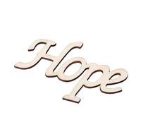 NUOBESTY Standing Hope Signage Decor Rabbit Wooden Bamboo Script for Door Wall Living Room Bedroom Parties