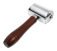 NUOBESTY Steel Leather Roller for Crafting with Wooden Handle Press Tool