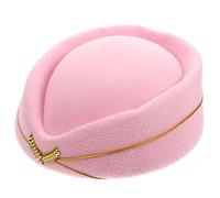 NUOBESTY Stewardess Hat Flight Attendant Accessories for Cosplay Uniform Ladies Stewardess Hat for Airplane Hostess Roleplay for Women