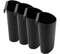 NUOBESTY Sturdy Plastic Hanging Basket Shopping Trolley Cup Black Hanging Trash Bucket for Home Office Easy Assembly