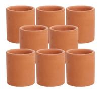 NUOBESTY Succulent Ceramic Flowerpots 8Pcs Tiny Clay Pots for Indoor Gardening and Craft Projects Small Cylindrical Design