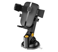 NUOBESTY Suction Cup Phone Holder for Cars Dashboard Mobile Phone Stand Durable Navigation Rack Compatible with All Smartphones Easy Install Car Mount Knight Black