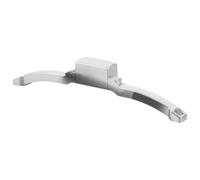 NUOBESTY Suitcase Handle Base Replacement Bracket, Plastic Luggage Trolley Handle Grip Base in Silver, Restores Operational Performance and Limits Slipping, Easy Installation for Luggage