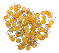 NUOBESTY Tag with Ring 100Pcs Aluminum Alloy Numbered Storage Tags 1-100 for Bathroom and Outdoor Pool Locker Organization