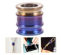 NUOBESTY Titanium Paracord Lanyard Bead Outdoor Travel Accessory DIY Pendant with Chamfered Edges for Unique Parachute Cord Jewelry Crafting