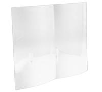 NUOBESTY Transparent Acrylic Book Display Stand for Desk Minimalist Fan Shaped Open Design Holder for Cookbooks Magazines Friendly Compact Organizer for Small Spaces