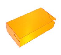 NUOBESTY Transparent Game Console Protective Sleeve Box Dustproof Storage Case for Organizes and Shields From Scratches Simple Cleaning Display Options Orange Acrylic Design