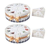 NUOBESTY Triangle Cake Slice Paper Boxes Easy to Assemble 30pcs for Eid Mubarak with Authentic Middle Eastern Designs and Ramadan Party Goodies for Showers or Festive Celebrations
