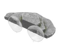 NUOBESTY Turtle Basking Platform with Green Quartz Suction Cups Reptile Resting and Climbing Ramp Aquarium Turtle Tank Decoration and Shelter and Tortoises