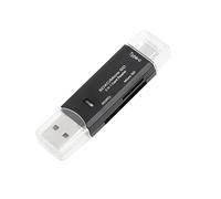 NUOBESTY Type C Micro USB Card Reader for Phones and Computers Otg Memory Adapter Black Portable Data Transfer