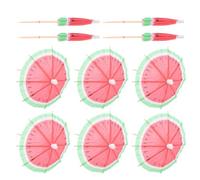 NUOBESTY Umbrella Cocktail Picks with Watermelon Pattern 150pcs Assorted Colour Sturdy Synthetic Material Drink Umbrella Toothpicks for Food and Appetizers, for Bars and Weddings
