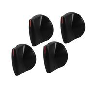 NUOBESTY Universal Gas Stove Knobs Replacement 2 Pairs 45-degree Control Knobs for Cooktops and Ovens Sturdy Black Compatible with Most Gas Ranges