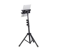 NUOBESTY Universal Phone and Tablet Holder Tripod Stand for Desktop Use, Black Adjustable Computer Bracket Supporter Suitable for Live Streaming and Video Calls