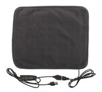 NUOBESTY USB Heated Pet Pad with Temperature Control, Small Dog and Cat Heating Mat, Dark Grey Indoor Electric Warmer Cushion for Turtles and Small Pets