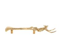 NUOBESTY Vintage Brass Cabinet Knobs with Comfortable Grip and Wear Resistance, Bird with Branch Shape, Hole Spacing 7.2cm, for Kitchen and Dresser Drawers, Retro Style Brass Cupboard