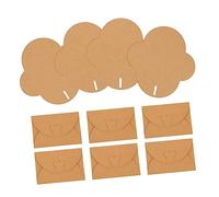 NUOBESTY Vintage Kraft Paper Envelopes 50pcs Small Retro Butterfly Clasp Letter Stationery Set for Writing and Holiday Blessings