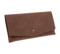 NUOBESTY Vintage PU Leather Bi Fold Wallet Multiple Card Slots for Women | Brown Colour, Snap Closure, Water Resistant Finish, Handheld Carry, Suitable for Cash Payers, Business Cards, Everyday Office
