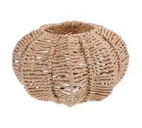 NUOBESTY Vintage Pumpkin Woven Paper Rope Lampshade for Bulbs Handwoven Rustic Pendant Ceiling Light Cover Large Shade for Floor Lamps and Chandeliers Easy Installation Home Decor Fixture