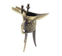 NUOBESTY Vintage Three-Legged Iron Wine Cup Ancient Style Goblet Home Decor Photography Prop for Retro Party and Dining