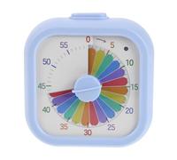 NUOBESTY Visual Timer 60-minute Silent Countdown Clock with Loud Alarm - Square Visual Timer for Classroom Teaching, Kids Time Management Kitchen Use 3. 5 Inch
