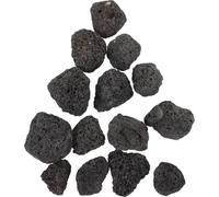 NUOBESTY Volcanic Rock Fire Pit Stones and Decorative Pebbles for Fish Tanks and Flower Pots, Black Porous Rocks for Office and Home Décor, 400g Pack